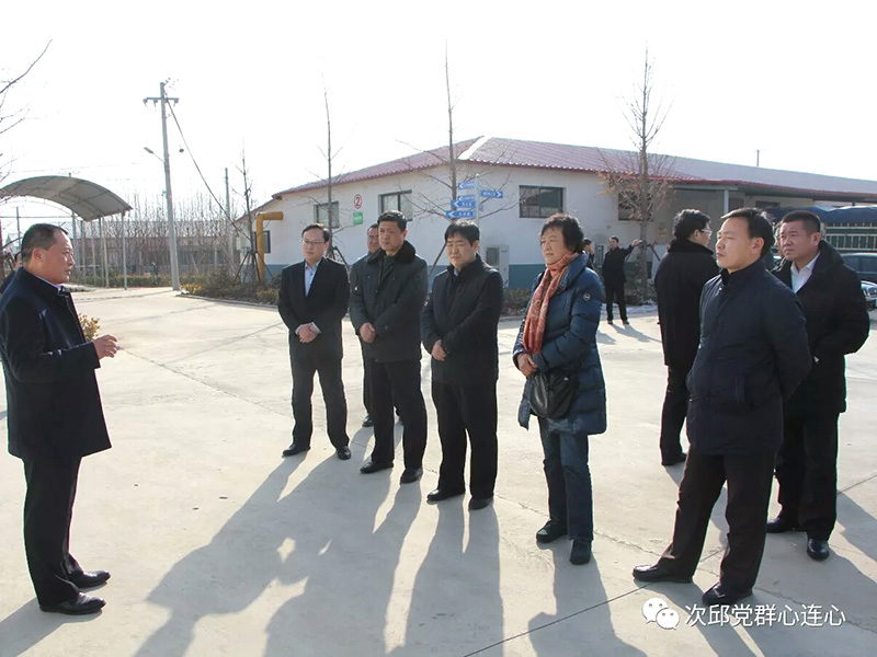 市政協原副主席、民建市委原主委牛惠蘭，市人大常委、民建市委副主委周中穩一行到我公司調研蘆花雞養殖發展情況